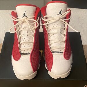 Kids Air Jordan 13 retro Red and White Jordan Sneakers